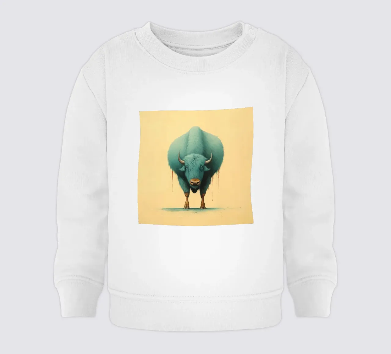 Bufalo minimo 1 felpa neonato da Minimal Animal Art