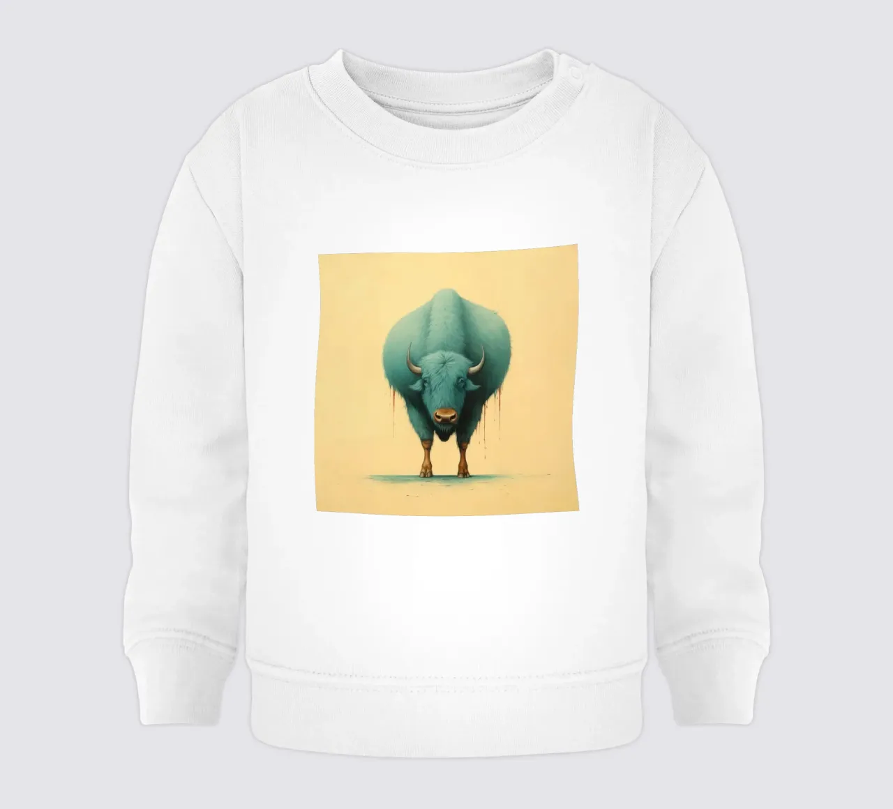 Búfalo mínimo 1 sudadera de bebé de Minimal Animal Art