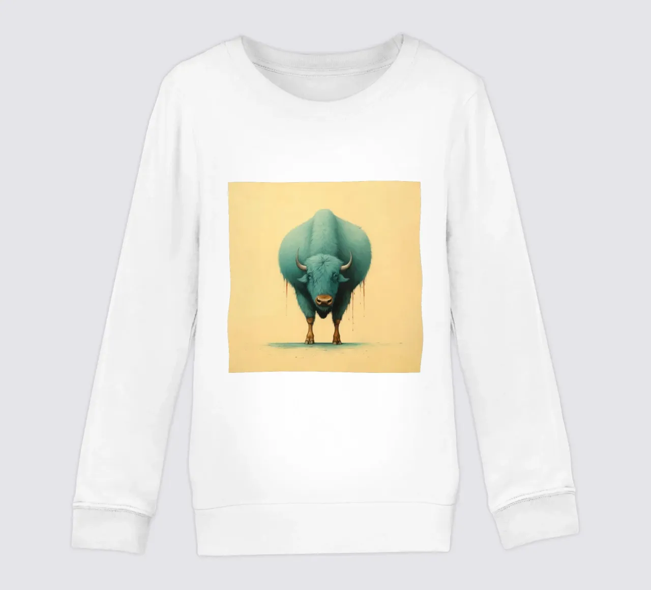 Bufalo minimo 1 felpa bambino da Minimal Animal Art
