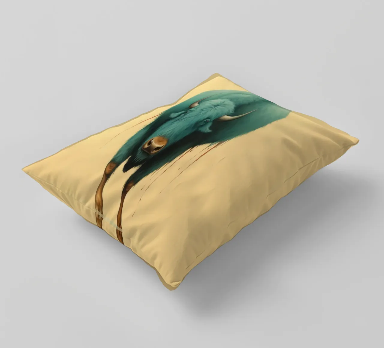 Bufalo minimo 1 cuscino da Minimal Animal Art