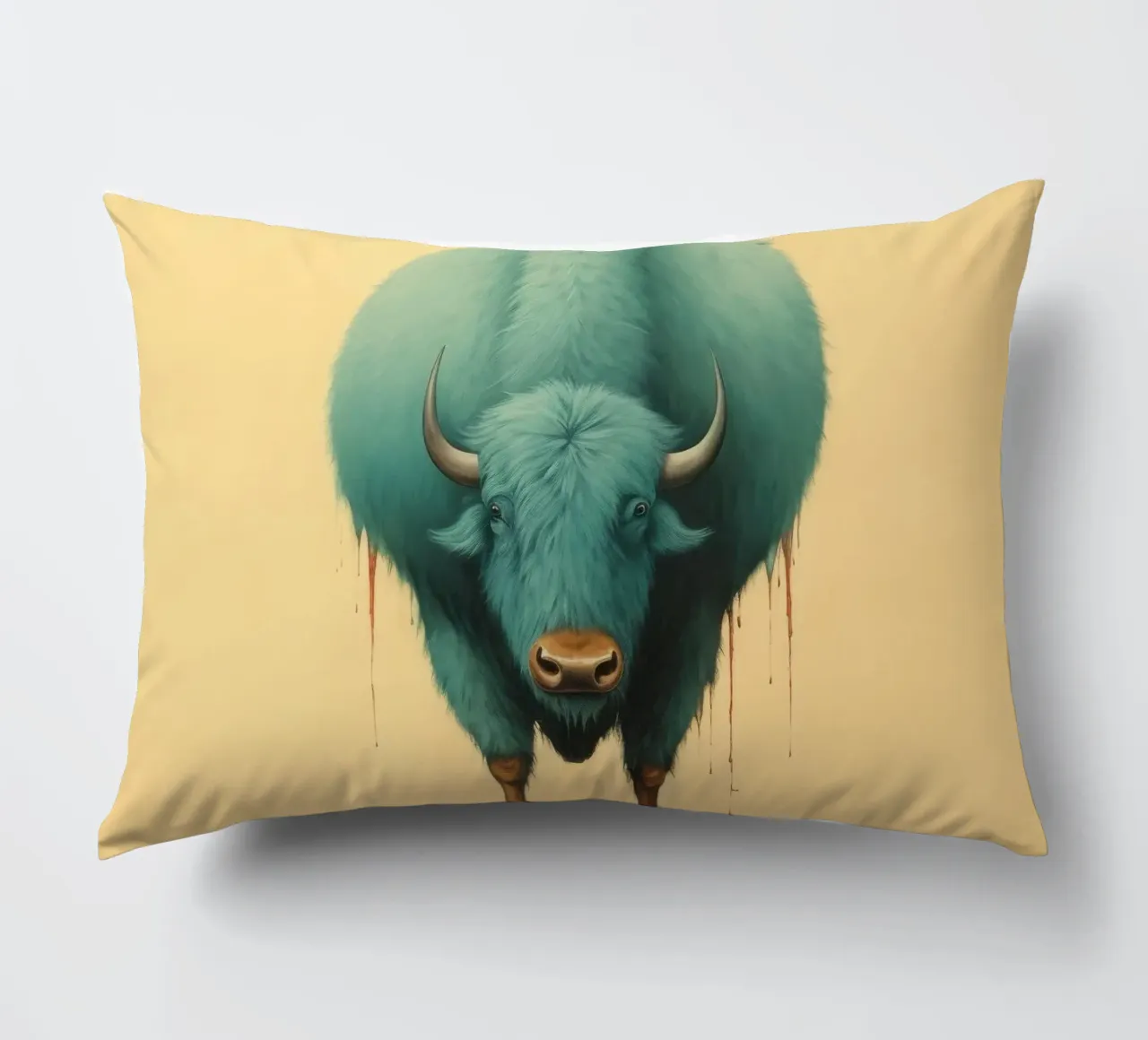 Bufalo minimo 1 cuscino da Minimal Animal Art