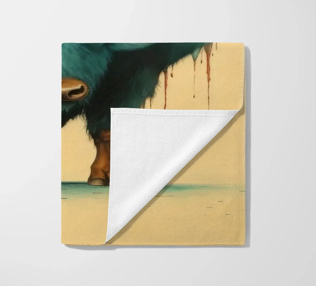Bufalo minimo 1 telo mare da Minimal Animal Art