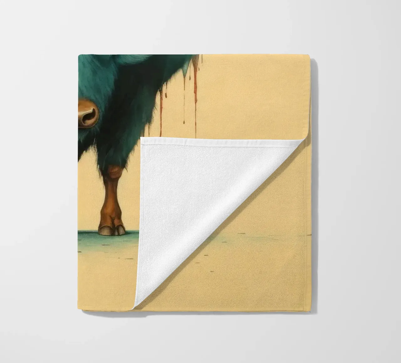 Bufalo minimo 1 telo mare da Minimal Animal Art