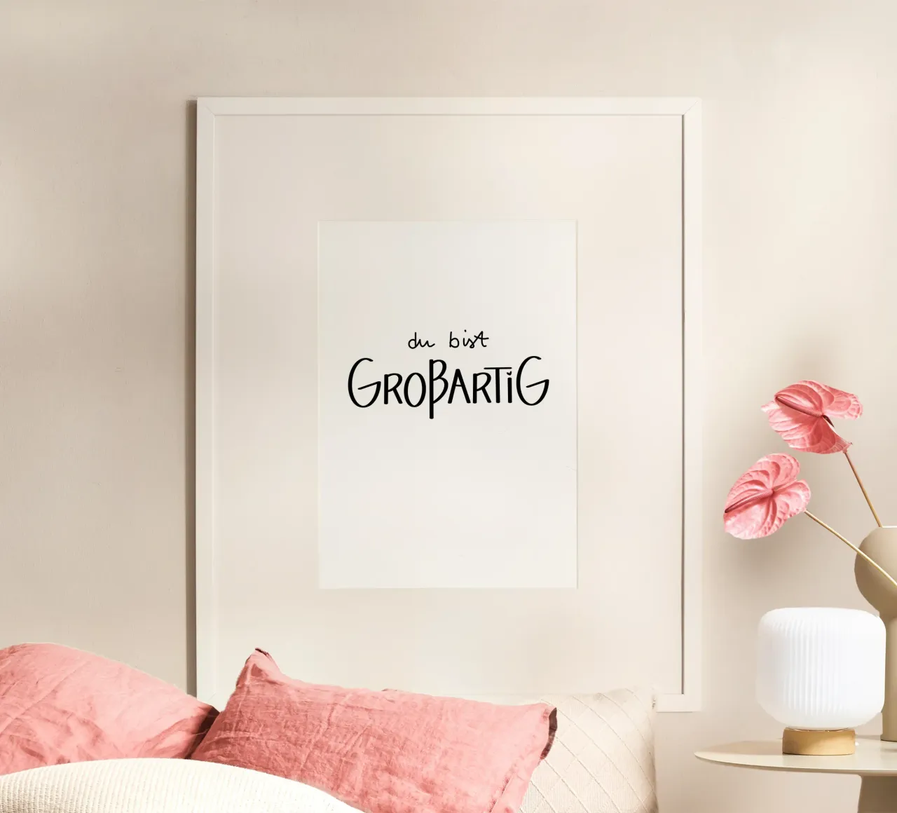 Du bist großartig poster con telaio in plastica da keinkonzept