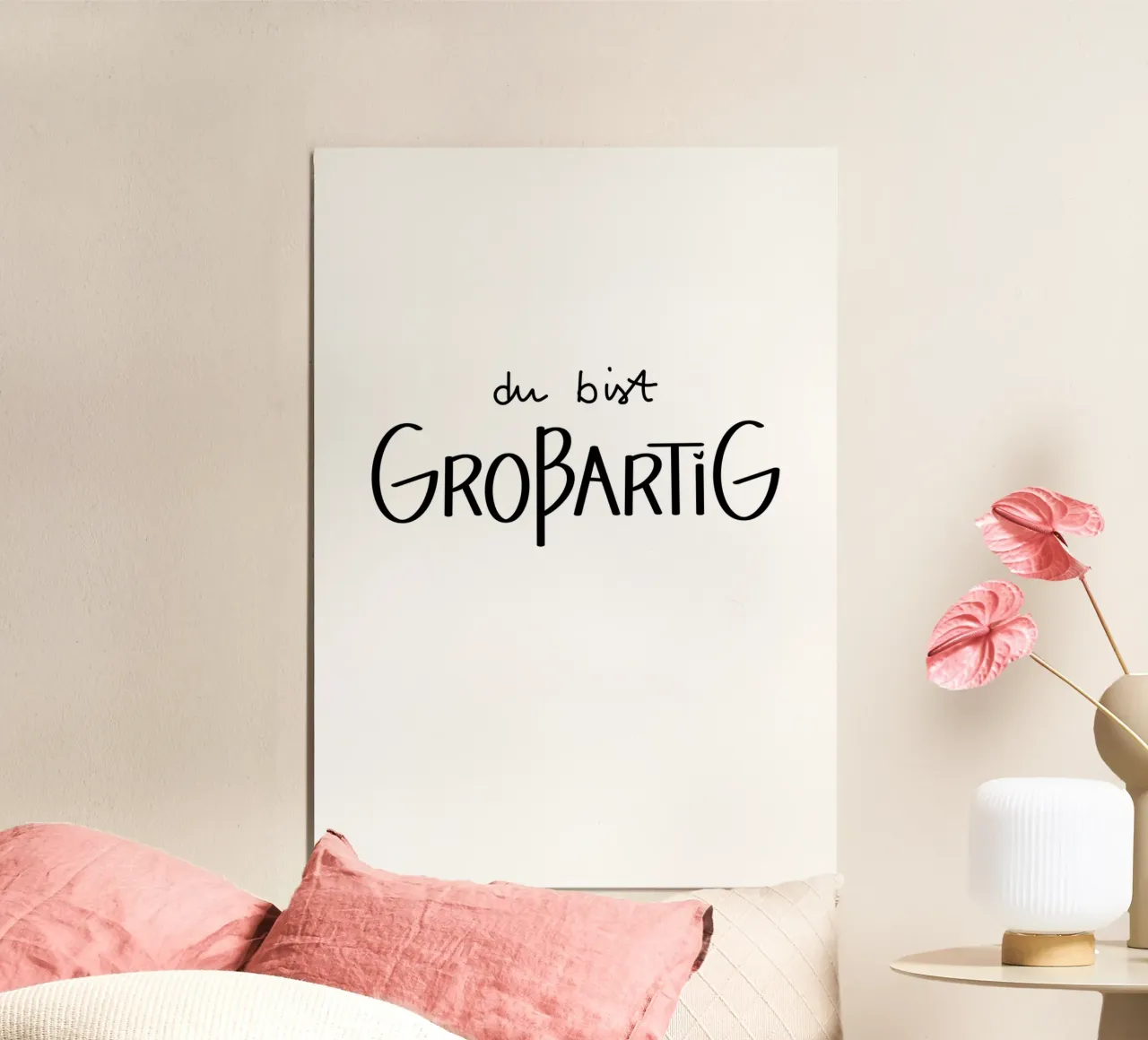 Du bist großartig poster con telaio in plastica da keinkonzept