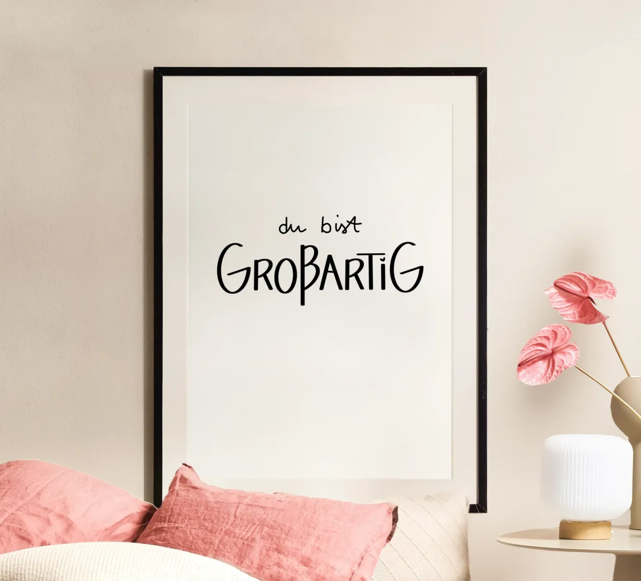 Du bist großartig poster con telaio in plastica da keinkonzept