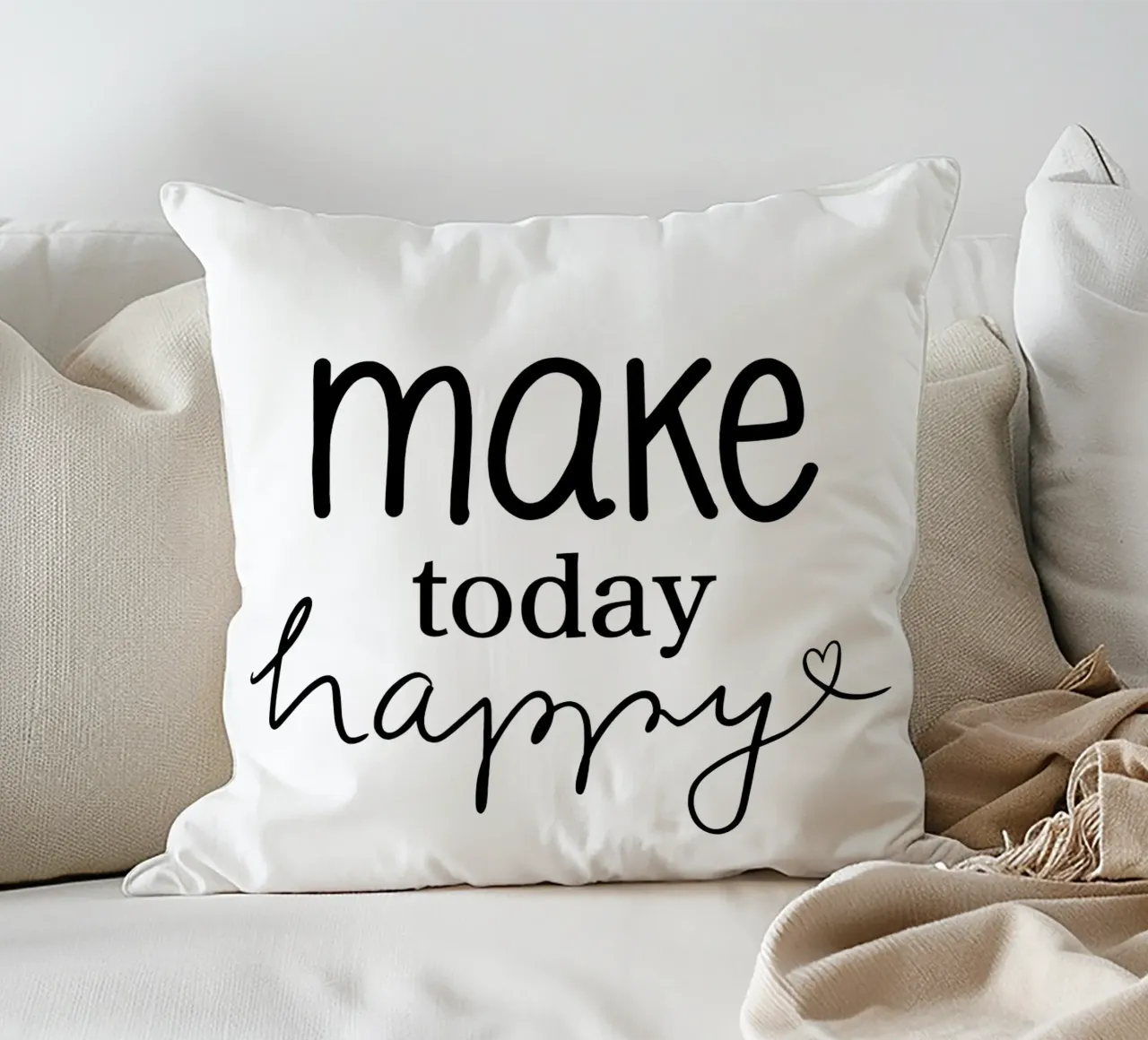 Make today happy cuscino da keinkonzept