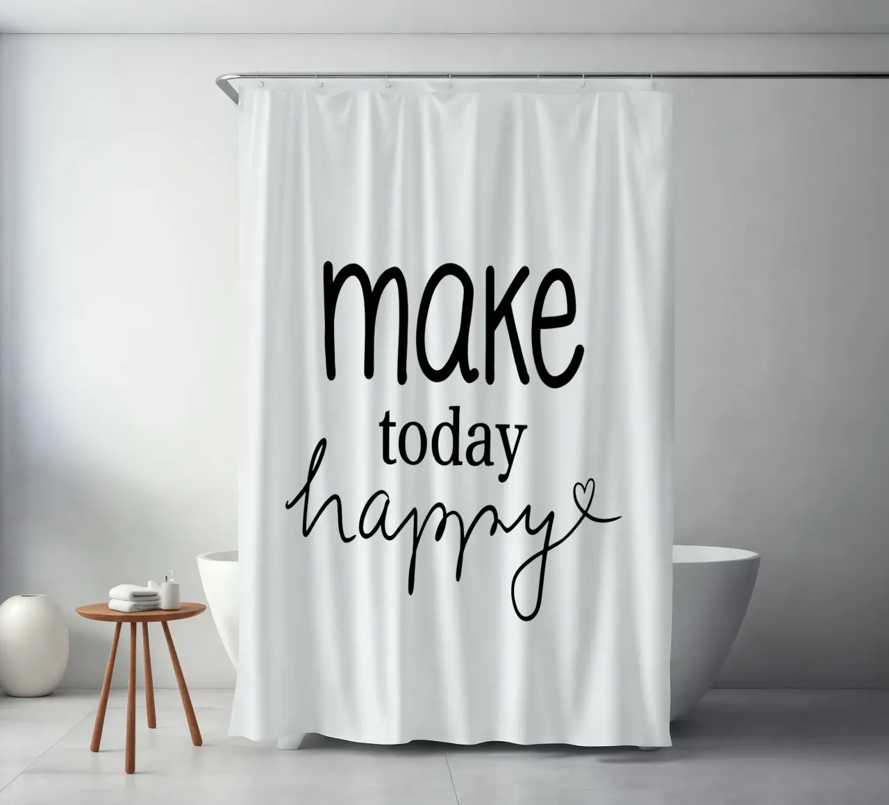 Make today happy Duschvorhang von keinkonzept
