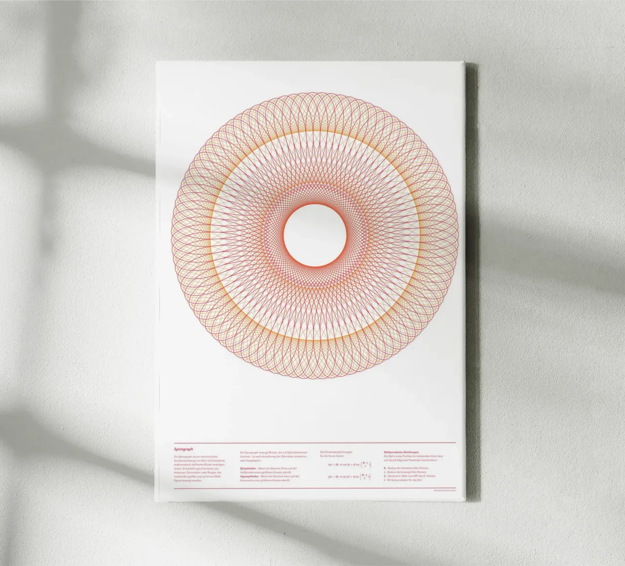 Spirograph Series - A03 canvas van zimmerkunst