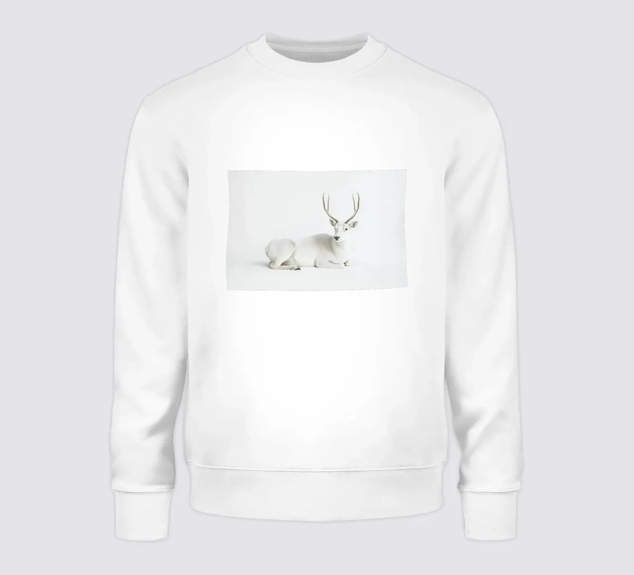 Elegante cervo bianco felpa da Carinaprint