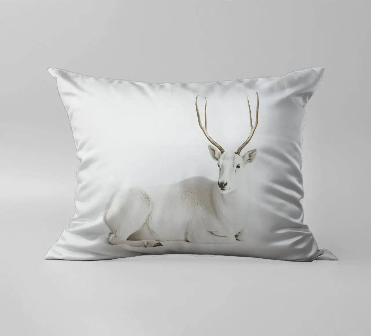Elegante cervo bianco cuscino da Carinaprint
