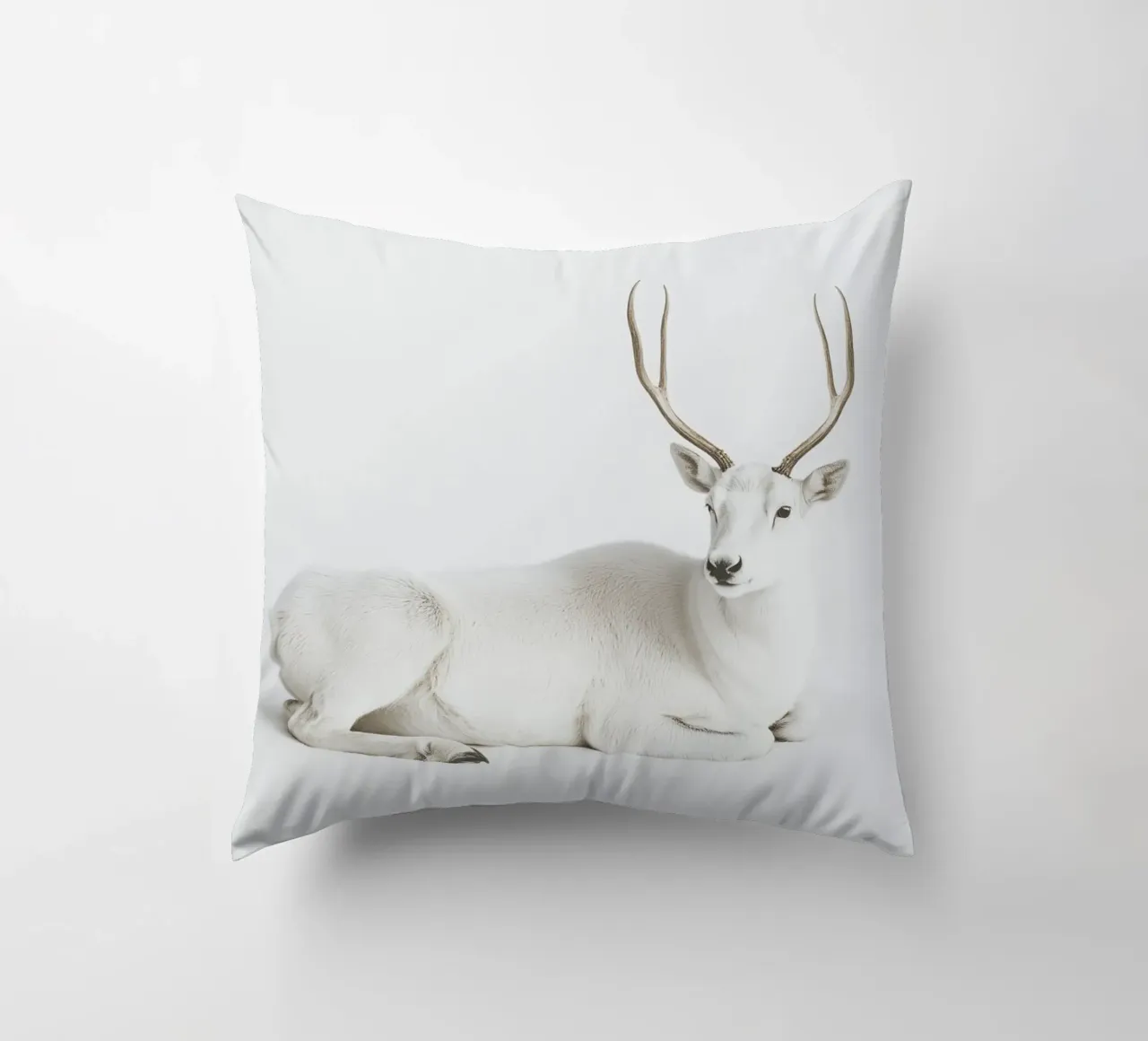 Elegante cervo bianco cuscino da Carinaprint