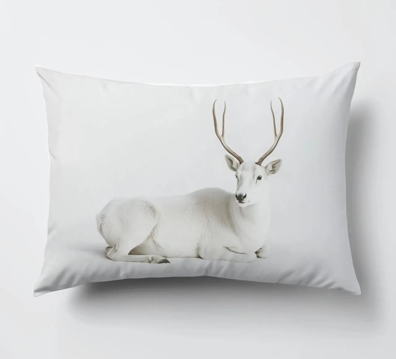 Elegante cervo bianco cuscino da Carinaprint