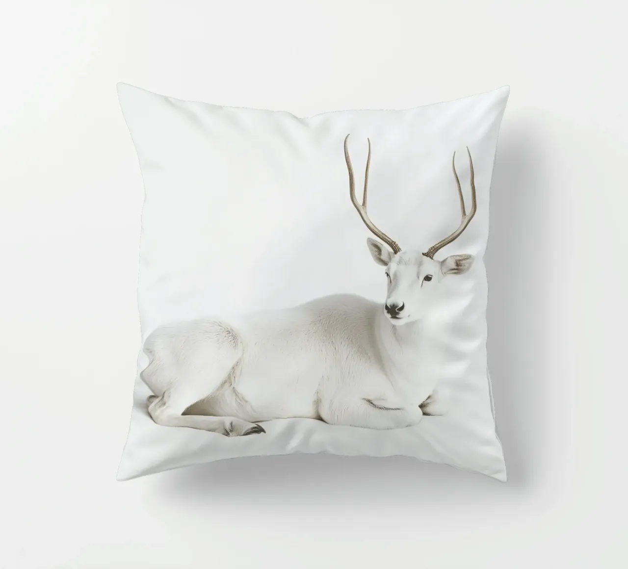 Elegante cervo bianco cuscino da Carinaprint