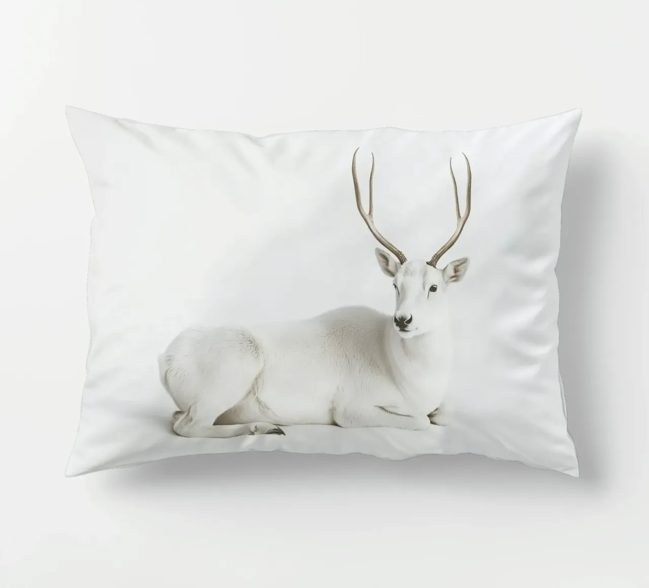 Elegante cervo bianco cuscino da Carinaprint