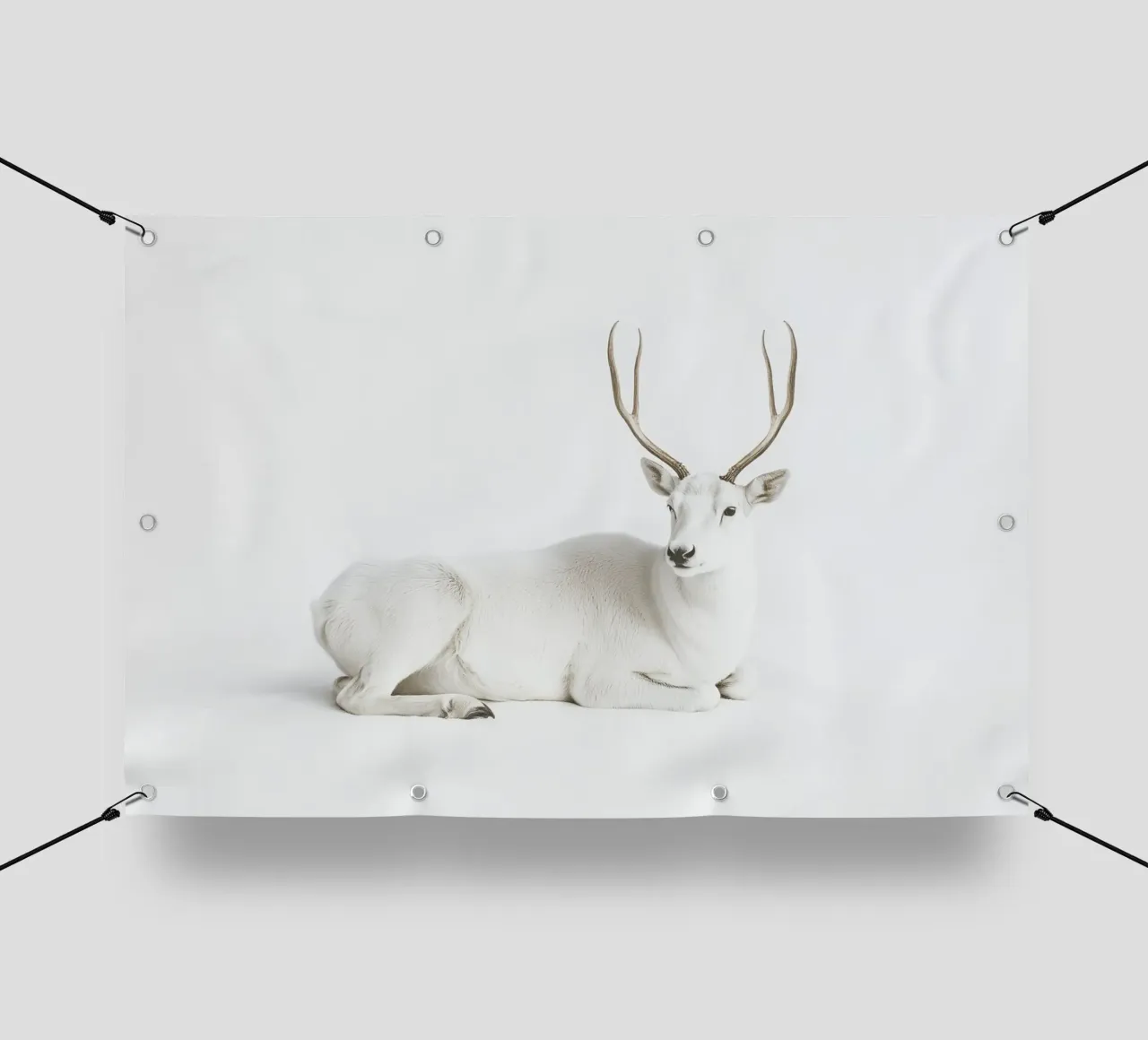 Elegante cervo bianco telo in pvc da Carinaprint