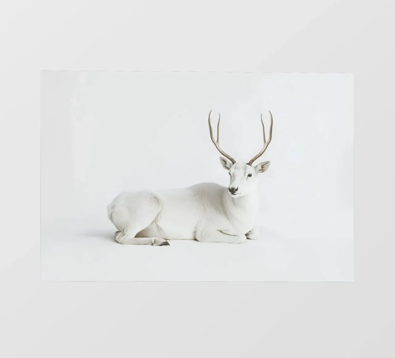 Elegante cervo bianco telo in pvc da Carinaprint