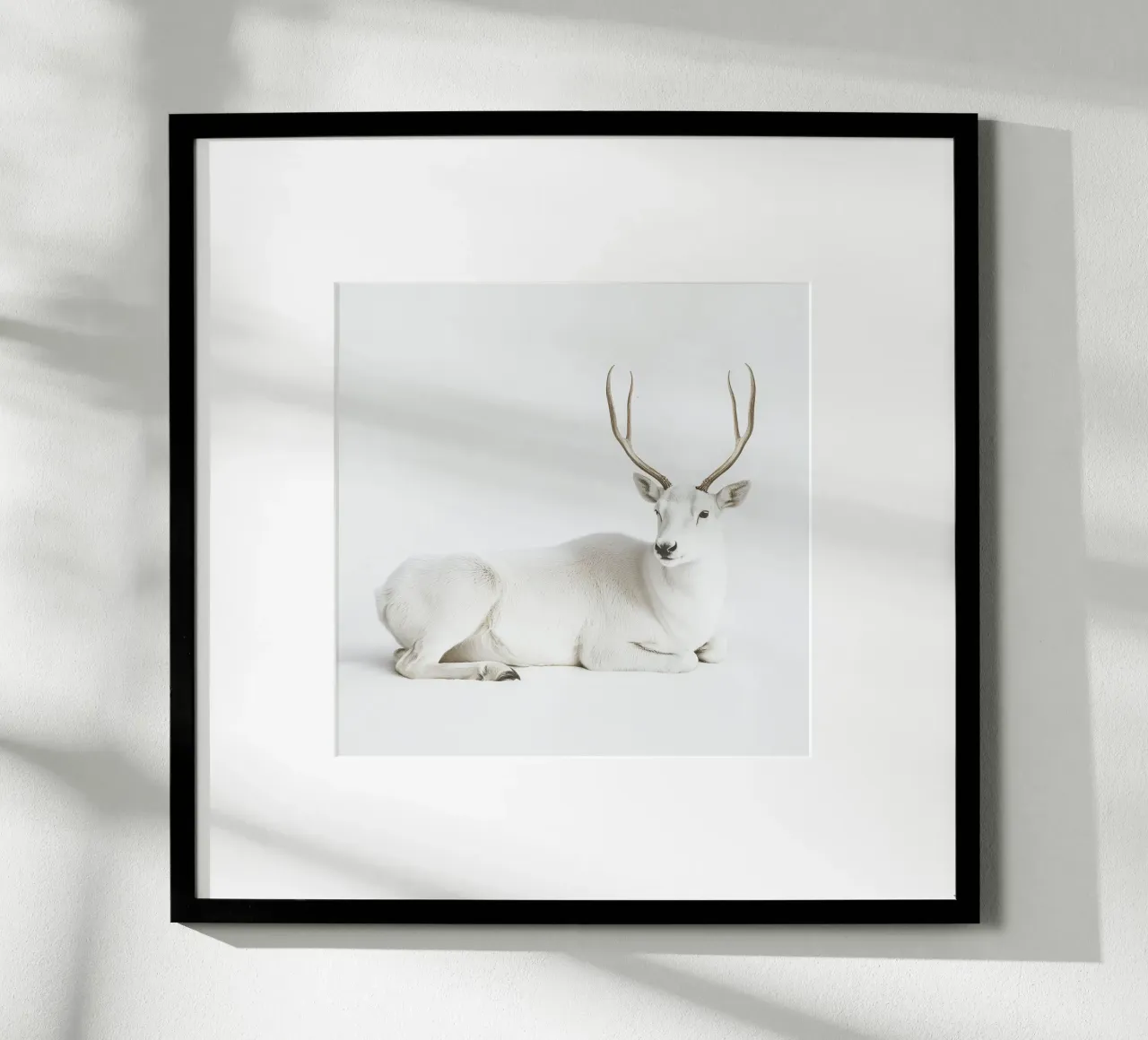 Elegante cervo bianco 1 poster da Carinaprint