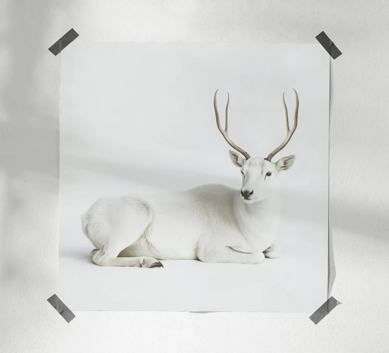 Elegante cervo bianco 1 poster da Carinaprint