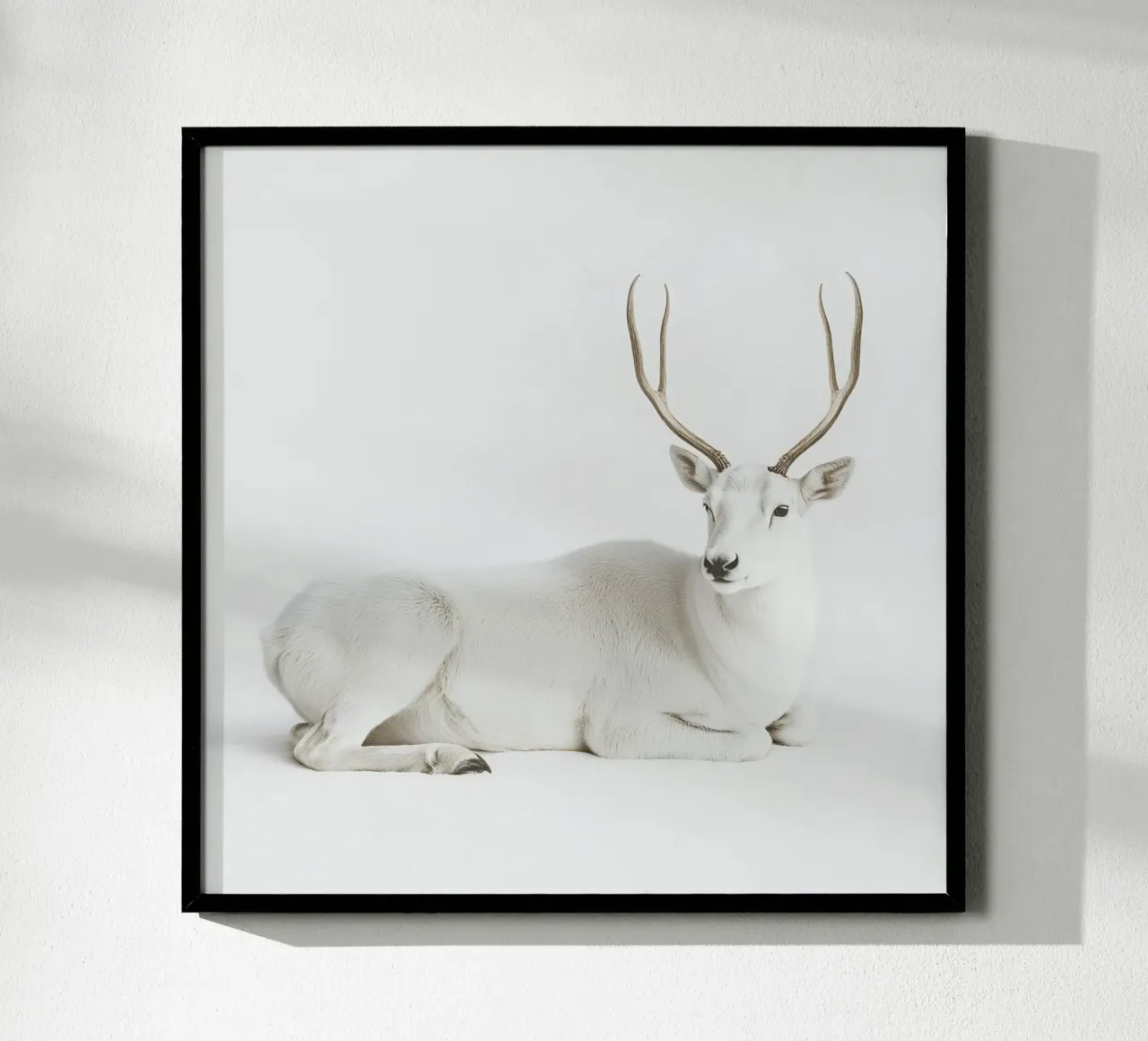 Elegante cervo bianco 1 poster da Carinaprint
