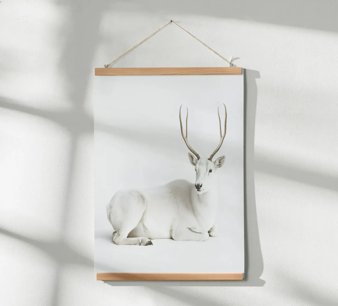 Elegante cervo bianco 1 poster da Carinaprint