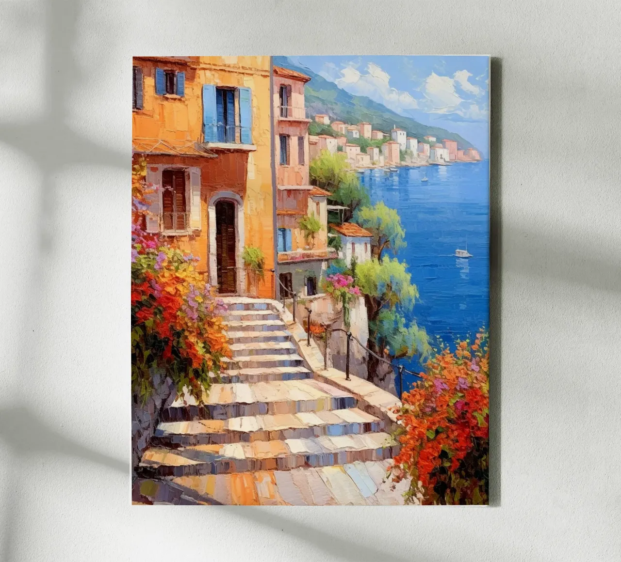 Mediterranean Coast tela con Cornice a cassetta da Artsy Bessy