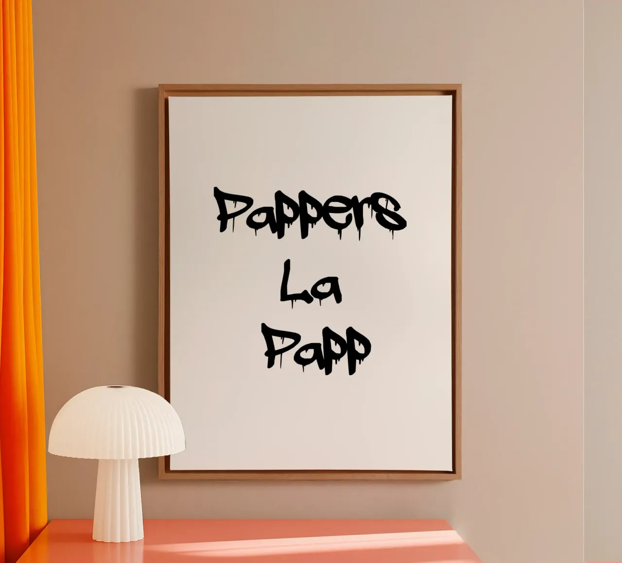 Pappers La Papp tela con Cornice a cassetta da YV TYPOGRAPHY