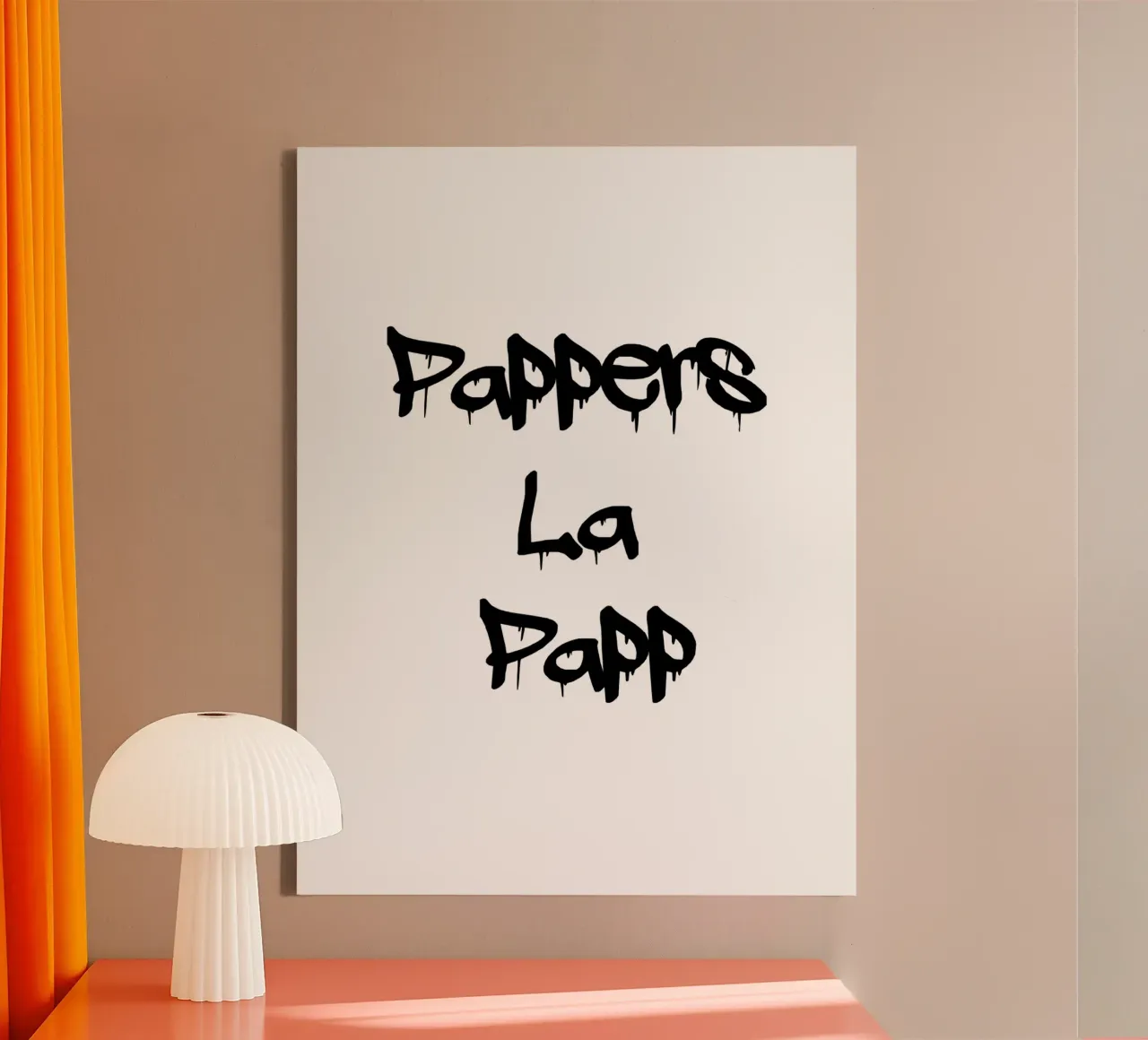 Pappers La Papp tela con Cornice a cassetta da YV TYPOGRAPHY