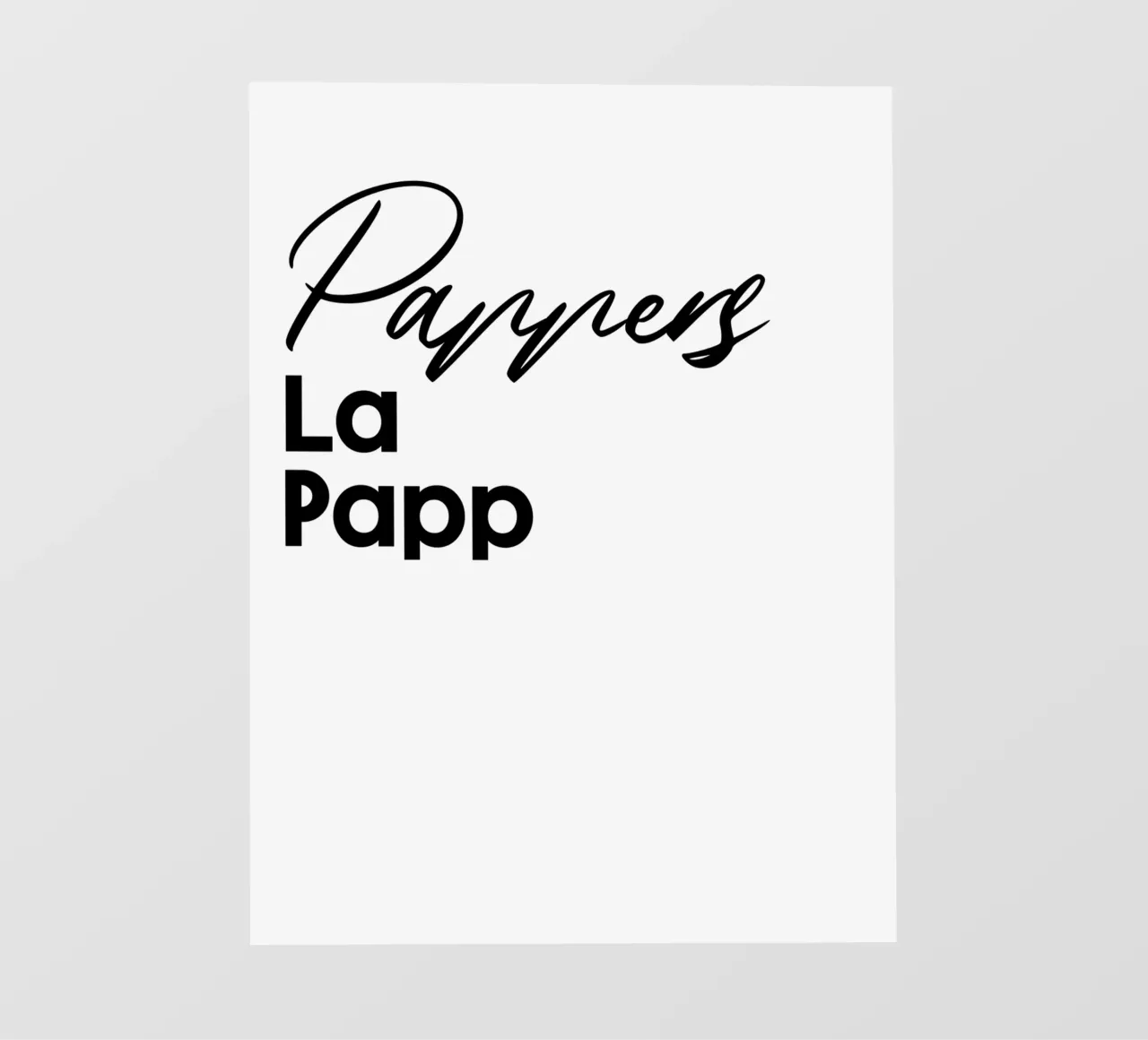 Pappers La Papp pellicola backlit da YV TYPOGRAPHY