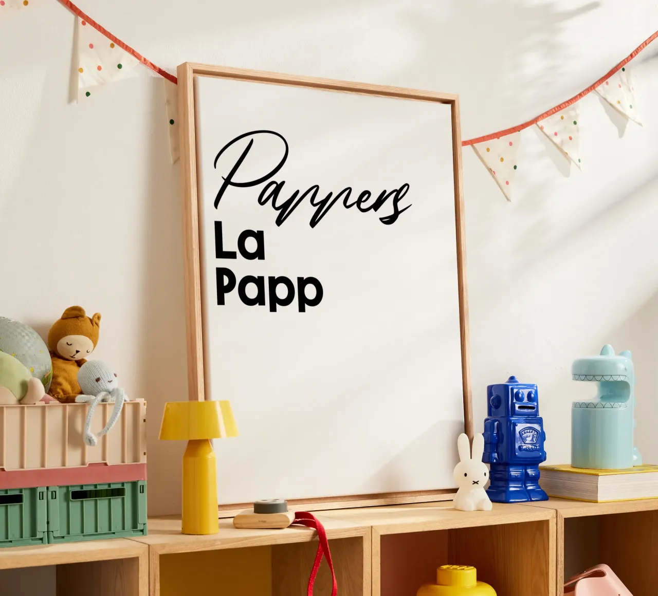 Pappers La Papp tela con Cornice a cassetta da YV TYPOGRAPHY