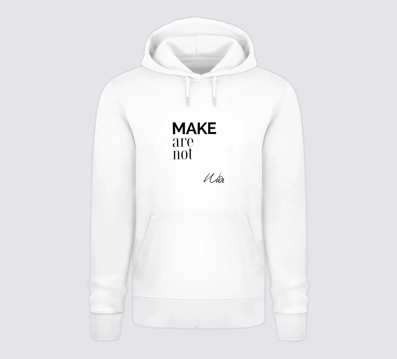Fare non è guerra felpa con cappuccio da YV TYPOGRAPHY