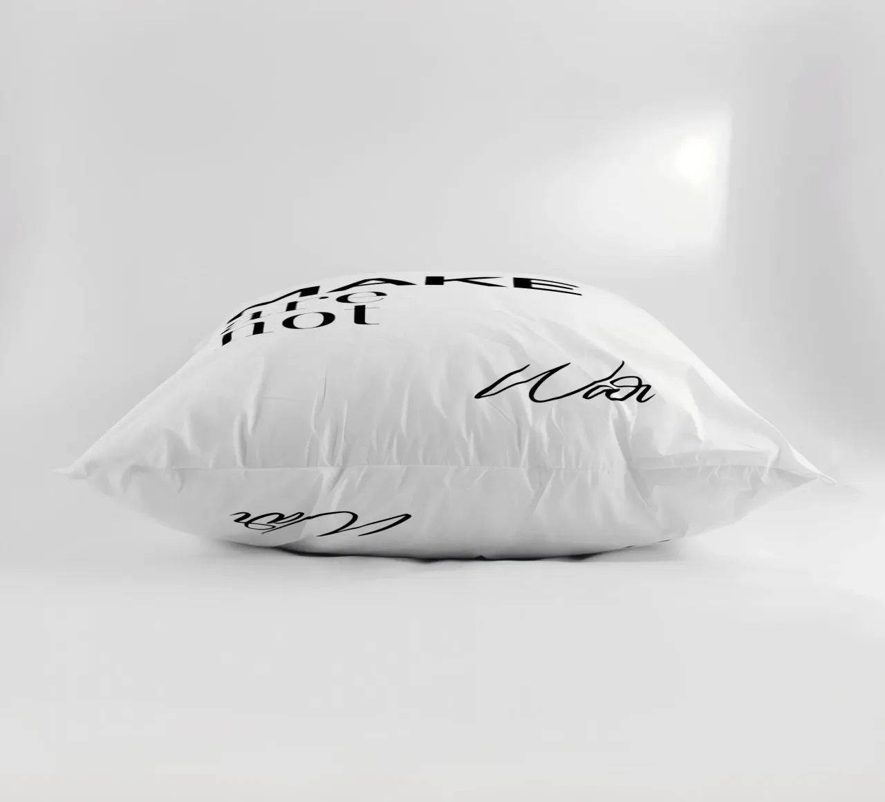 Make Are Not War decorative cushion by YV TYPOGRAPHY