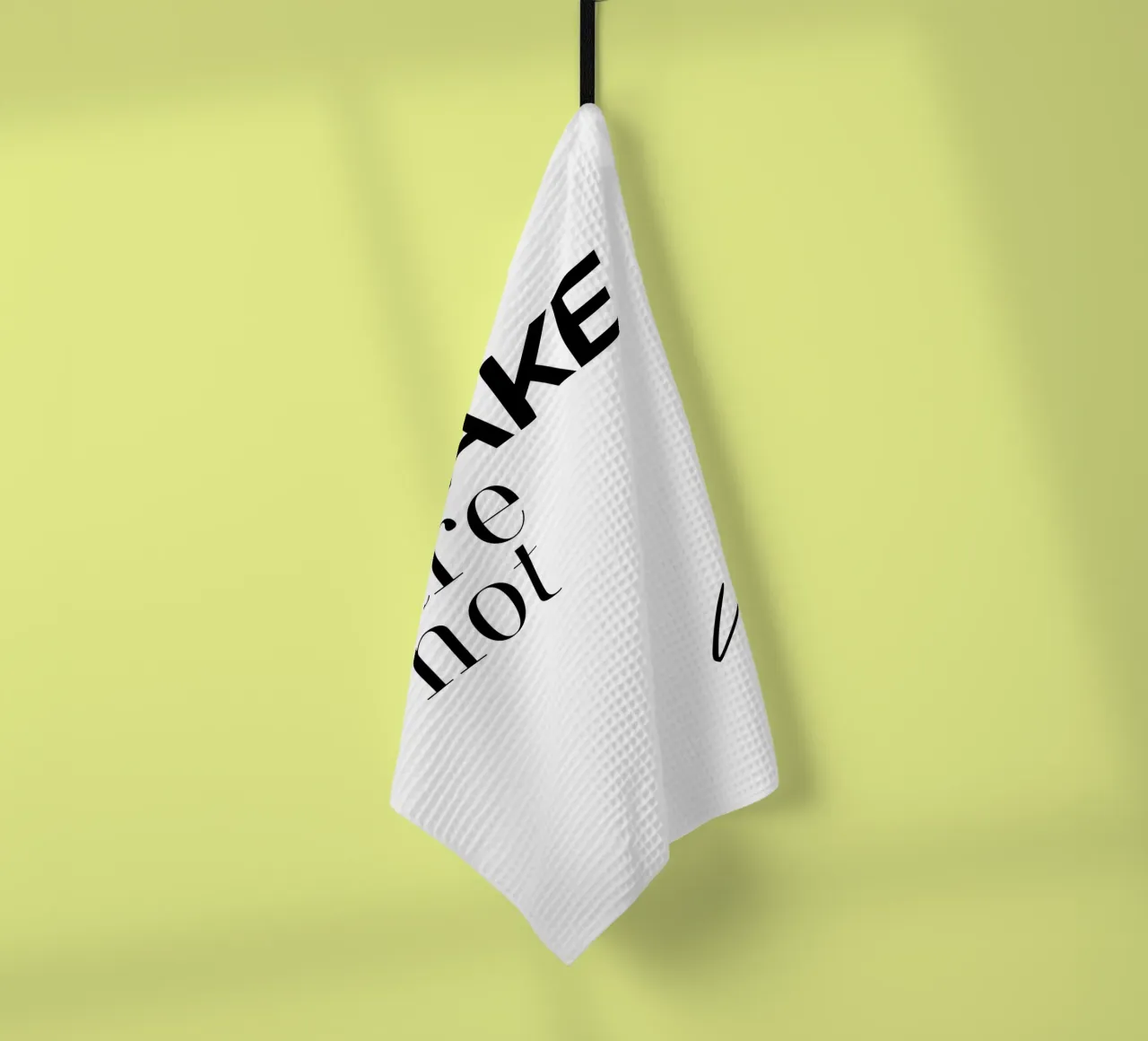 Make Are Not War tea towel by YV TYPOGRAPHY