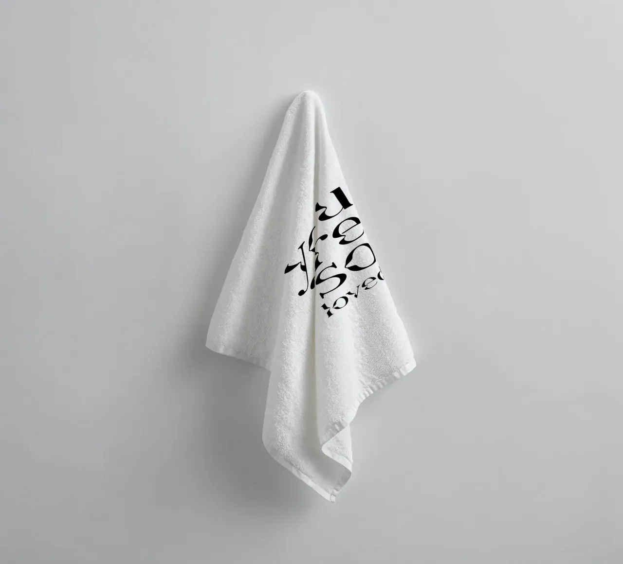 You Are So Loved Typography towel by YV TYPOGRAPHY