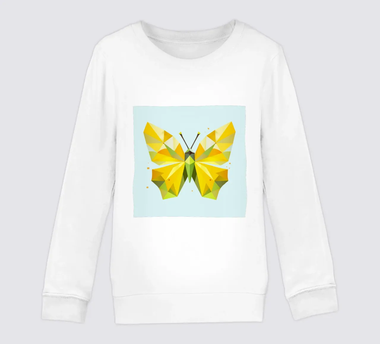 Farfalla geometrica al limone -Farfalla gialla radiosa felpa bambino da namosh