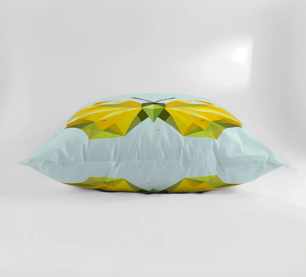 Farfalla geometrica al limone -Farfalla gialla radiosa cuscino da namosh