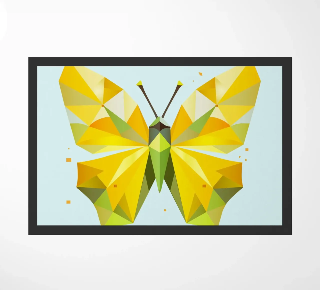Farfalla geometrica al limone -Farfalla gialla radiosa zerbino da namosh