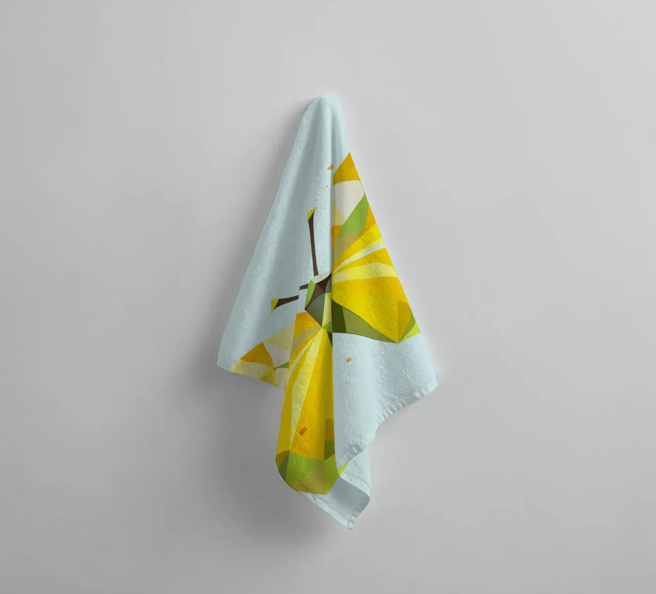 Papillon citron géométrique -Jaune éclatant serviette de bain de namosh