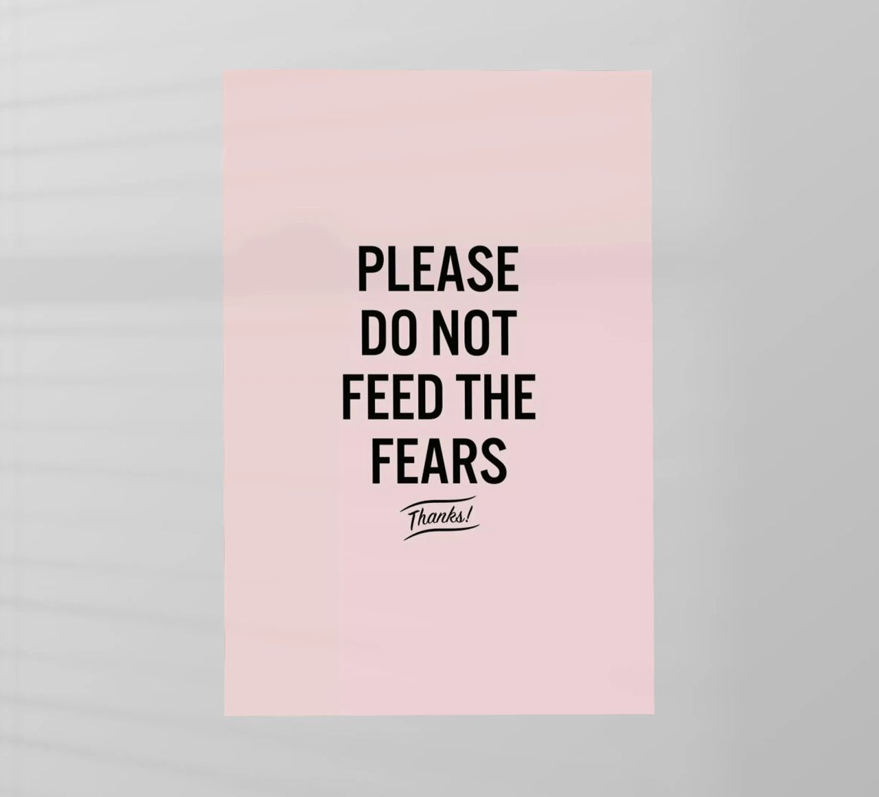 Please Do Not Feed The Fears pellicola backlit da LeDieg