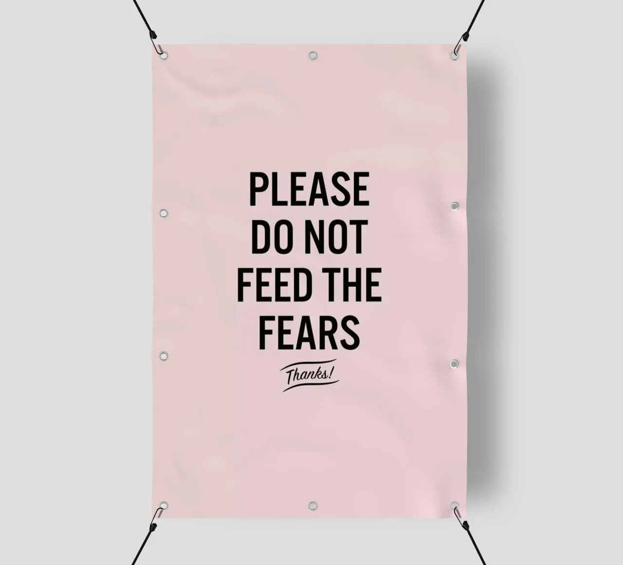 Please Do Not Feed The Fears telo in pvc da LeDieg