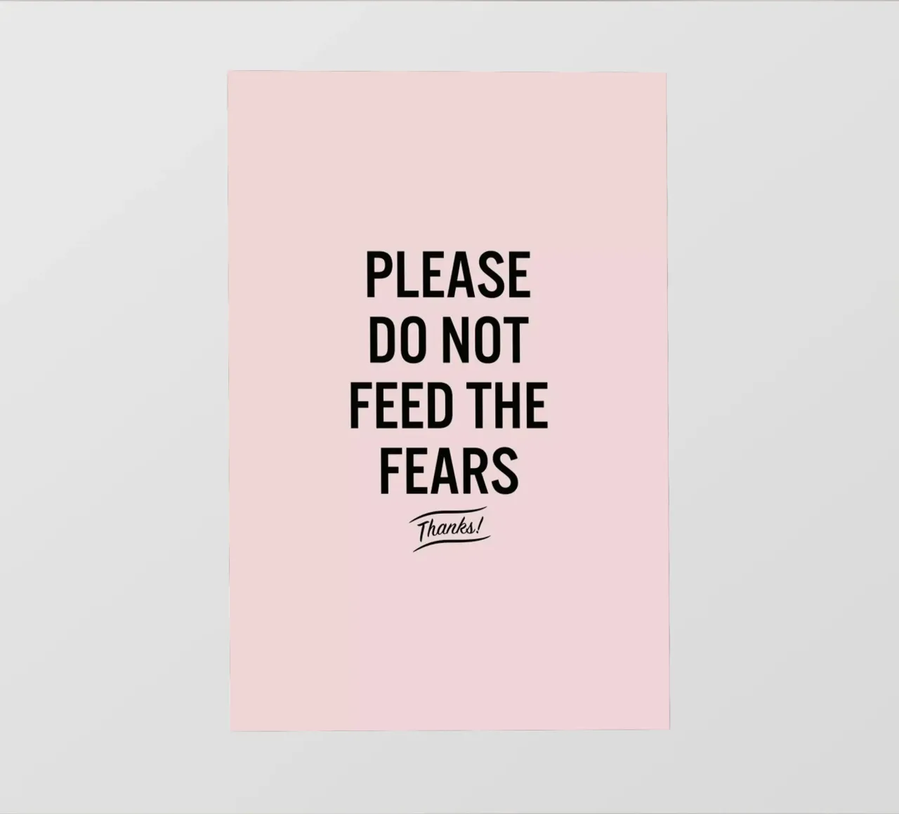 Please Do Not Feed The Fears telo in pvc da LeDieg