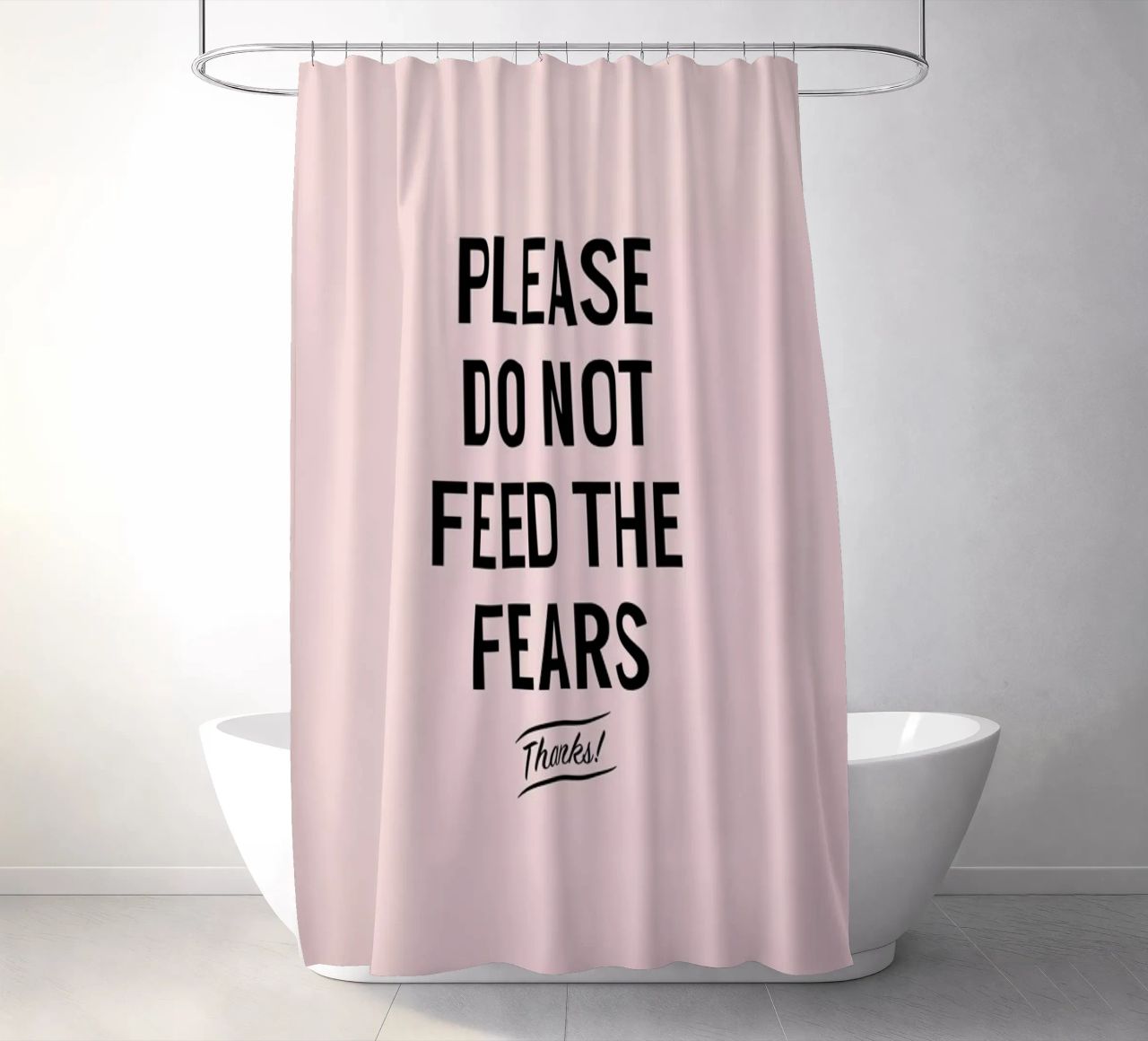 Please Do Not Feed The Fears Duschvorhang von LeDieg