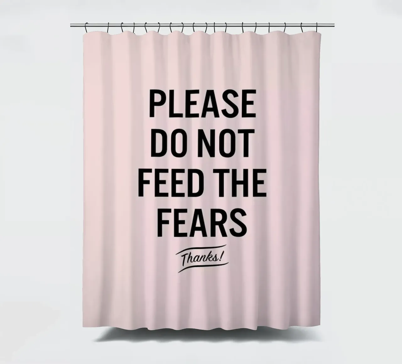 Please Do Not Feed The Fears cortina de baño de LeDieg