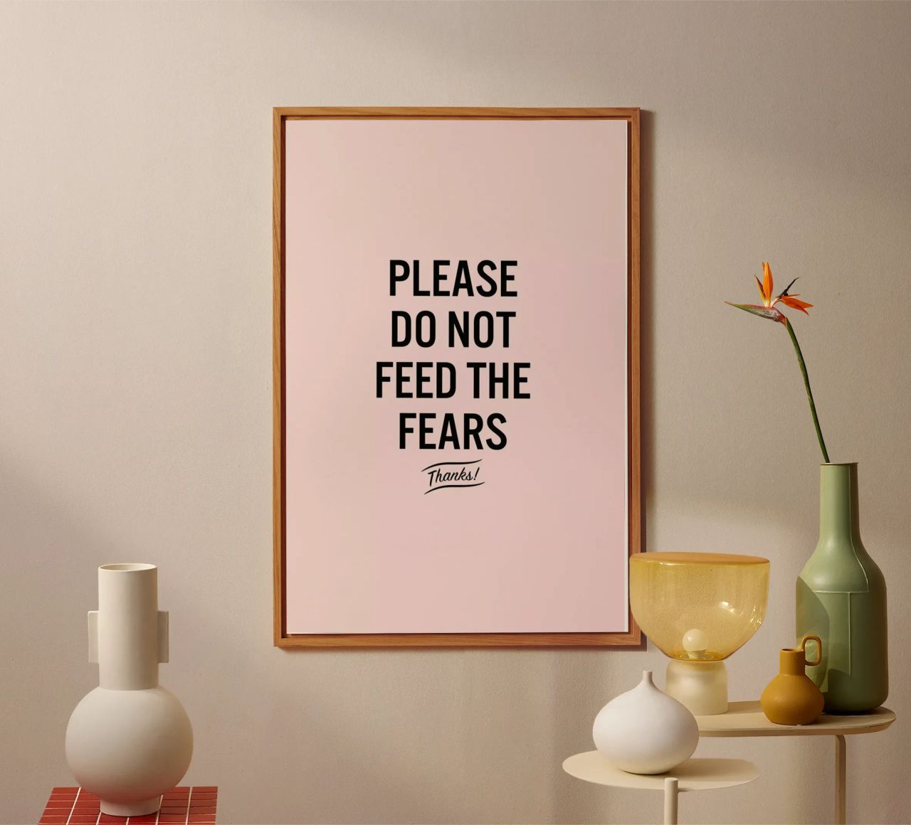 Please Do Not Feed The Fears alluminio dibond da LeDieg