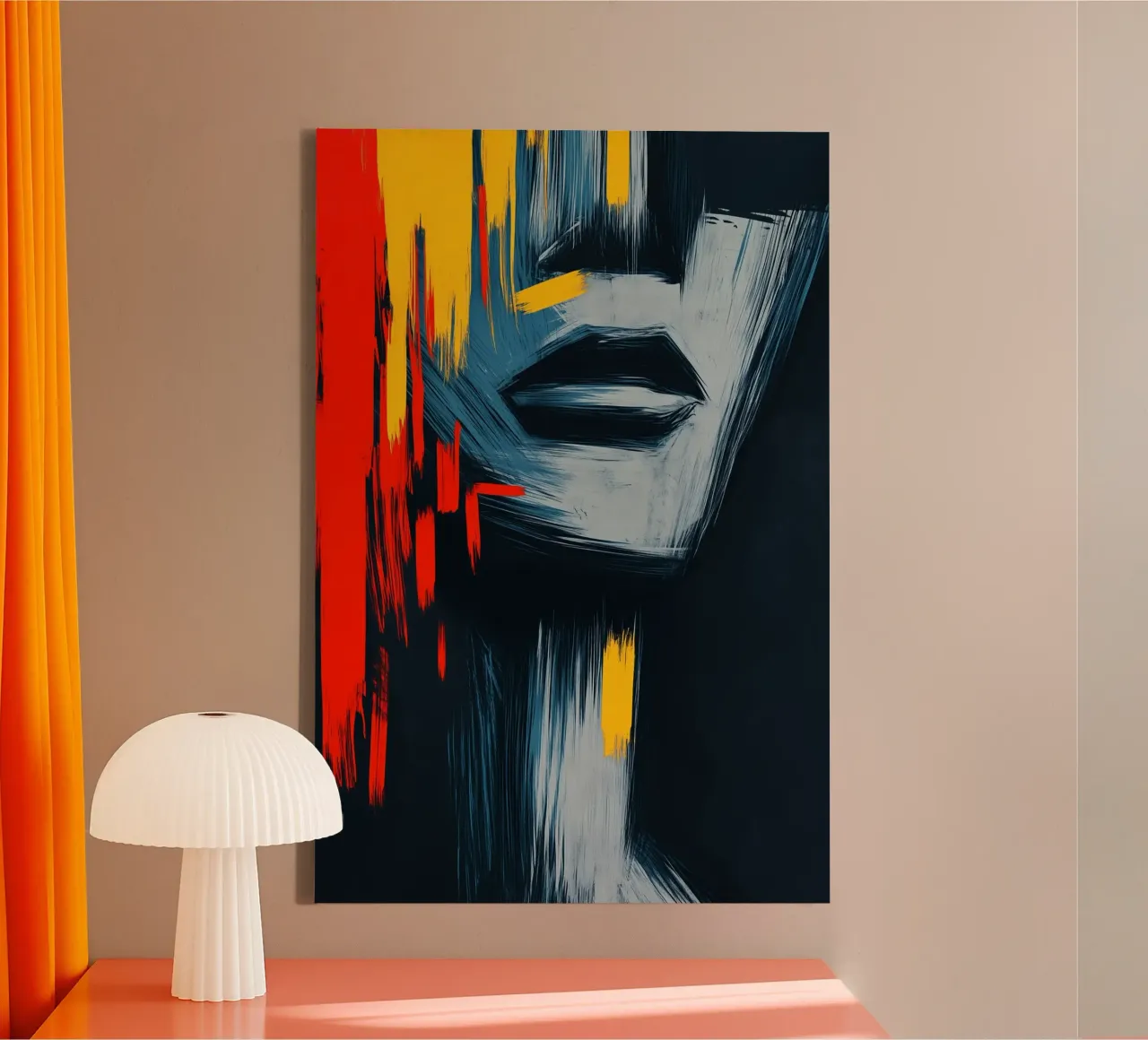 Gefragmenteerde stilte canvas van melipo-art