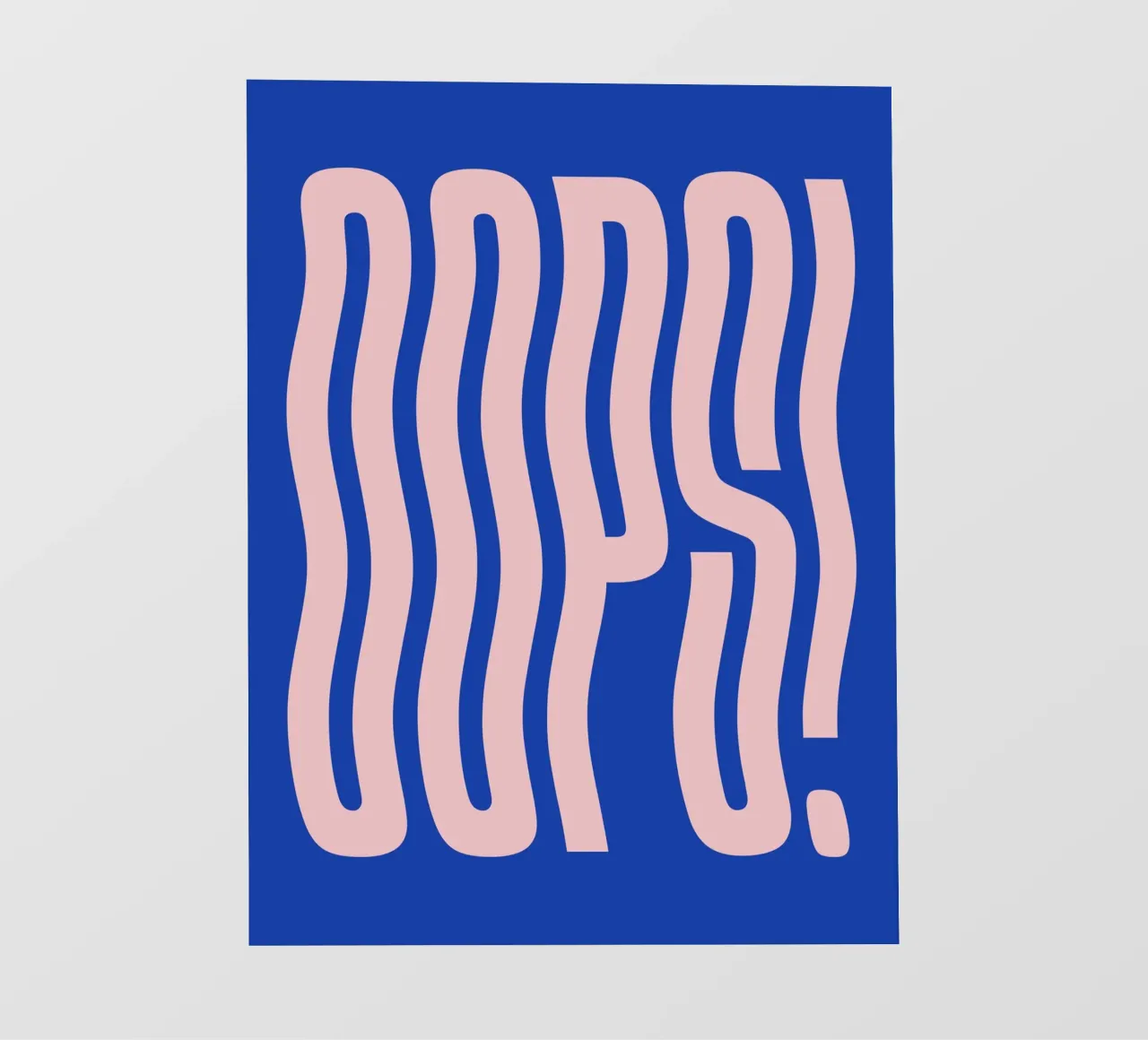 Oops welliger Text (Blauton) Backlit Folie von Paigaam Studio