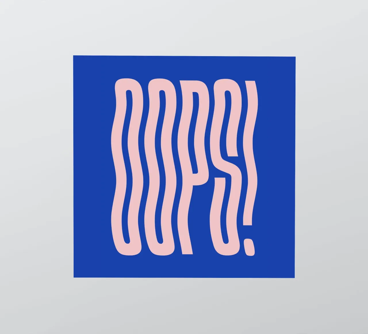 Oops welliger Text (Blauton) Sticker von Paigaam Studio