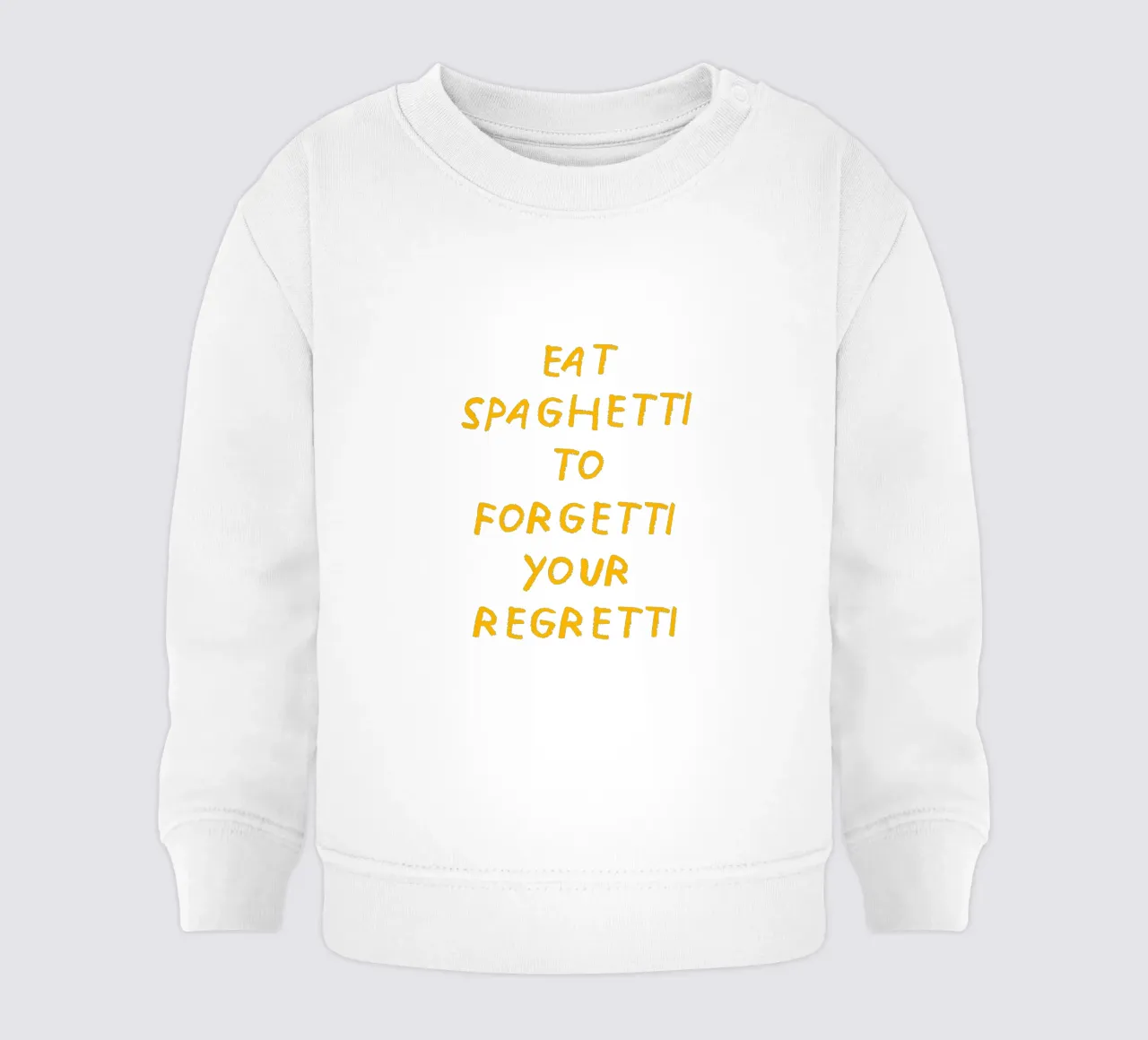 Eat spaghetti to forgetti your regretti felpa neonato da Vintagrafica