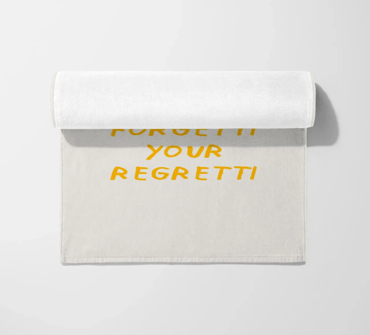 Eat spaghetti to forgetti your regretti telo mare da Vintagrafica