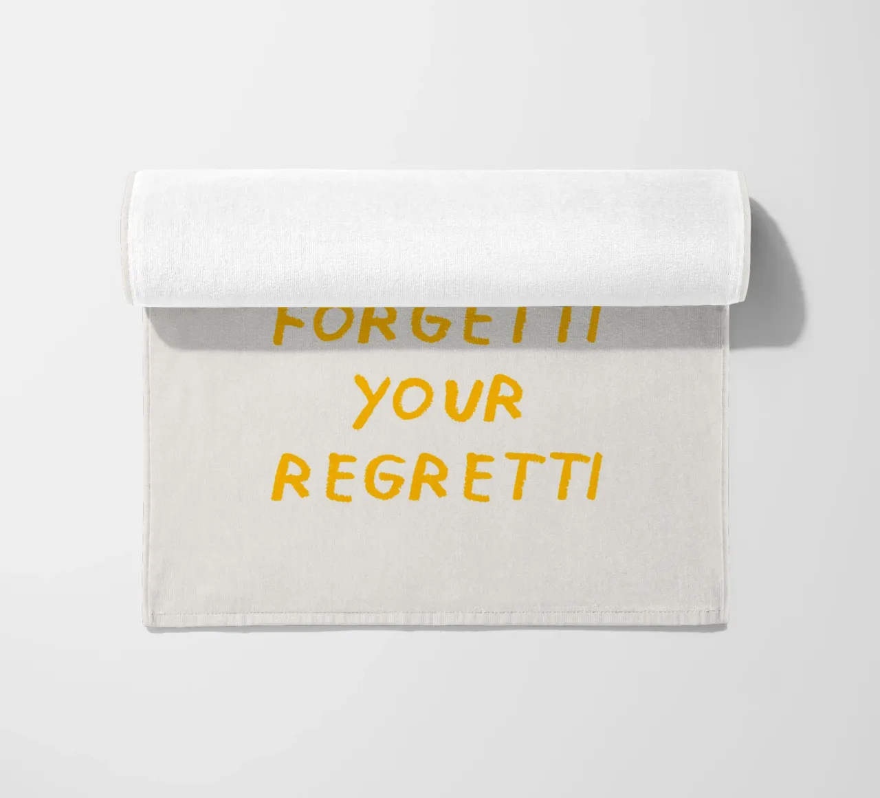 Eat spaghetti to forgetti your regretti telo mare da Vintagrafica
